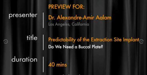 Predictability of the Extraction Site Implant Part 1: Do We Need a Buccal Plate ?