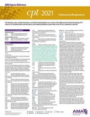 Pulmonary/Respiratory (CPT 2021 Express Reference Coding Card) (Original PDF