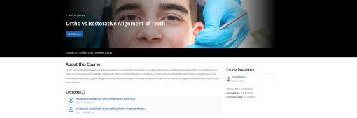 Ortho vs Restorative Alignment of Teeth