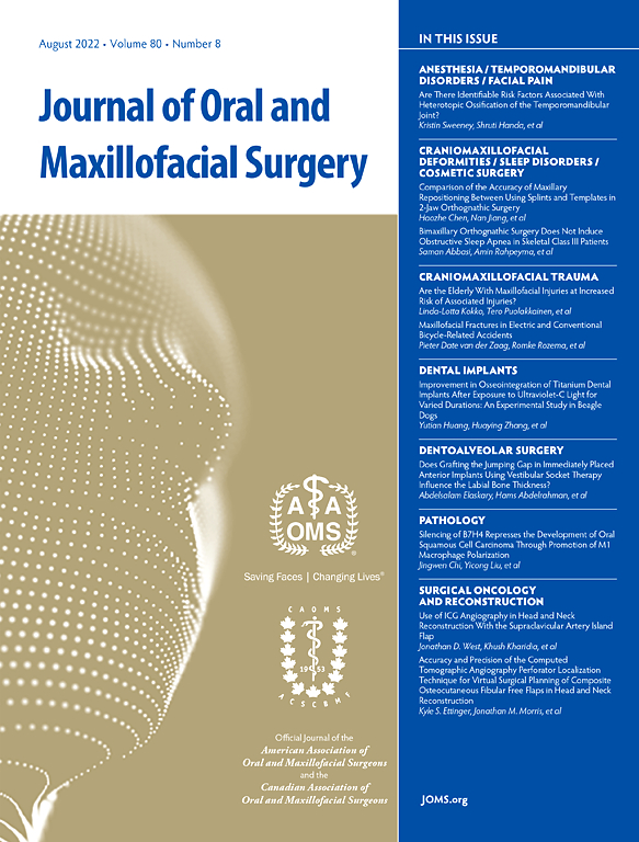 Journal of Oral and Maxillofacial Surgery 2022 — Volume 80 PDF