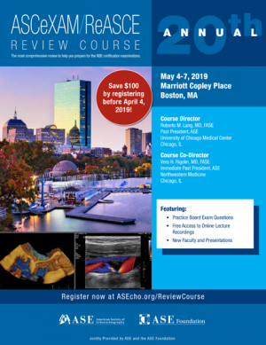 2019 ASCeXAM/ReASCE Review Course 2019 by American Society of Echocardiography (ASE)