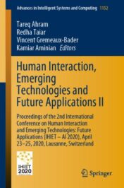 Human Interaction, Emerging Technologies and Future Applications II Proceedings of the 2nd International Conference on Human Interaction and Emerging Technologies: Future Applications (IHIET – AI 2020), April 23-25, 2020, Lausanne, Switzerland 2020 Original pdf