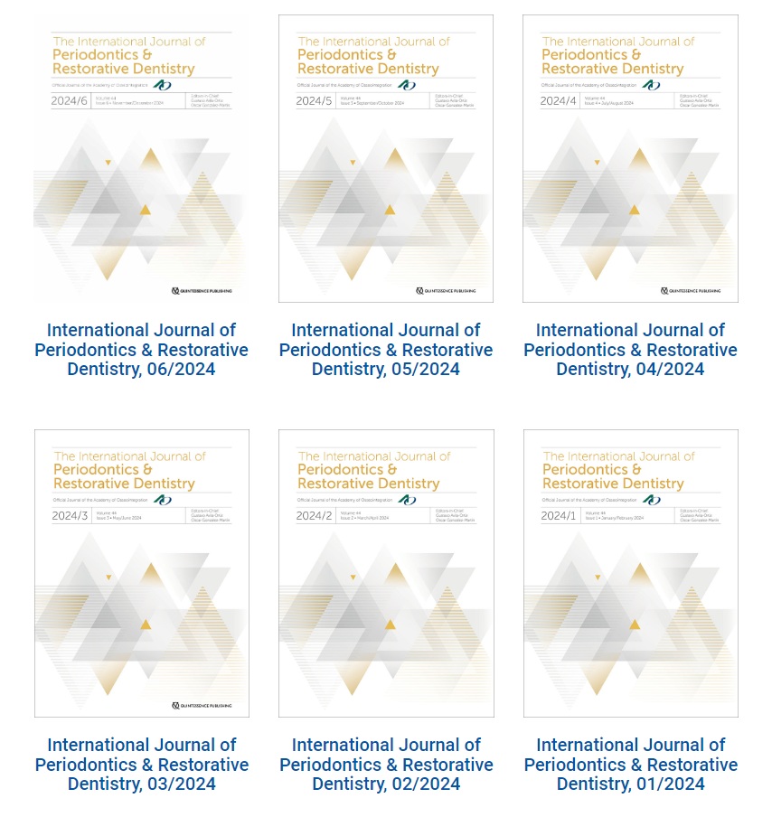 International Journal of Periodontics & Restorative Dentistry 2024 Full Archives (True {PDF) International Journal of Periodontics & Restorative Dentistry 2024 Full Archives (True {PDF)