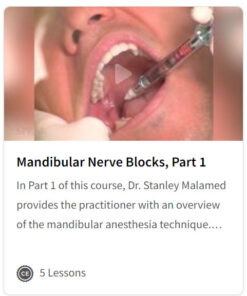 Mandibular Nerve Blocks, Part 1